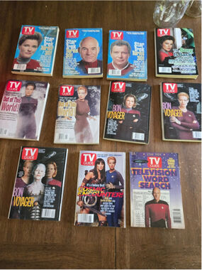 Star Trek TV Guide Lot Of 11 Issues Vintage Magazines Captain Kirk Picard